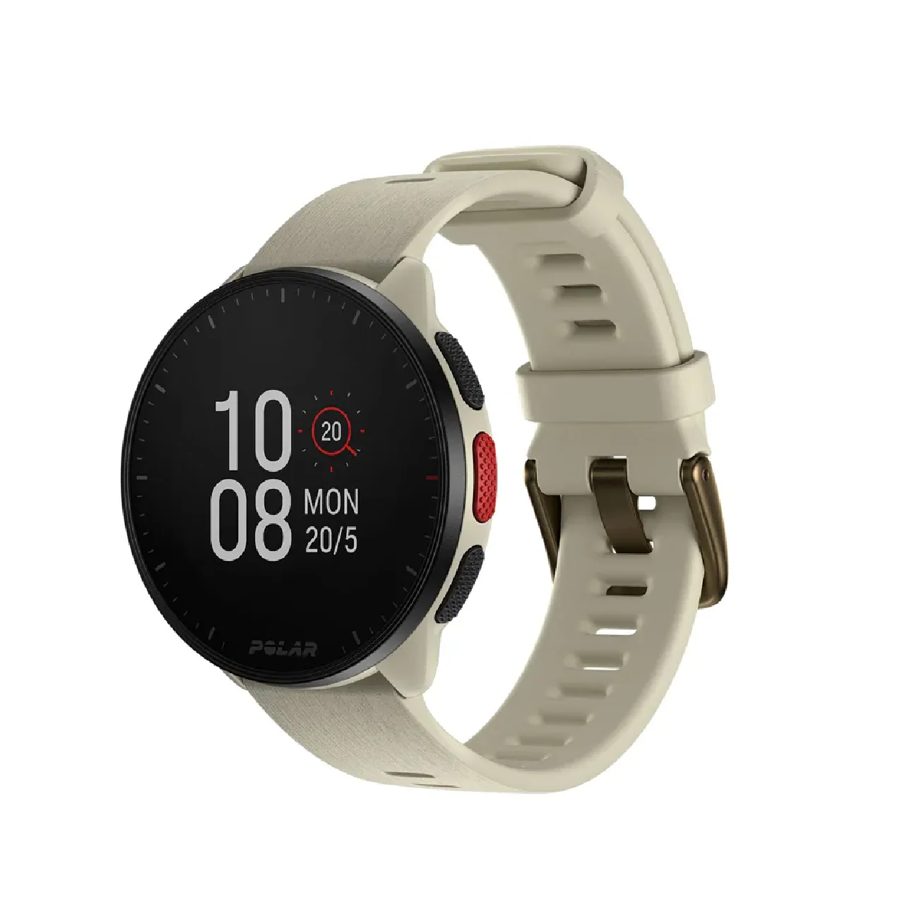Smartwatch with beige strap displayed on white background | Polar Philippines