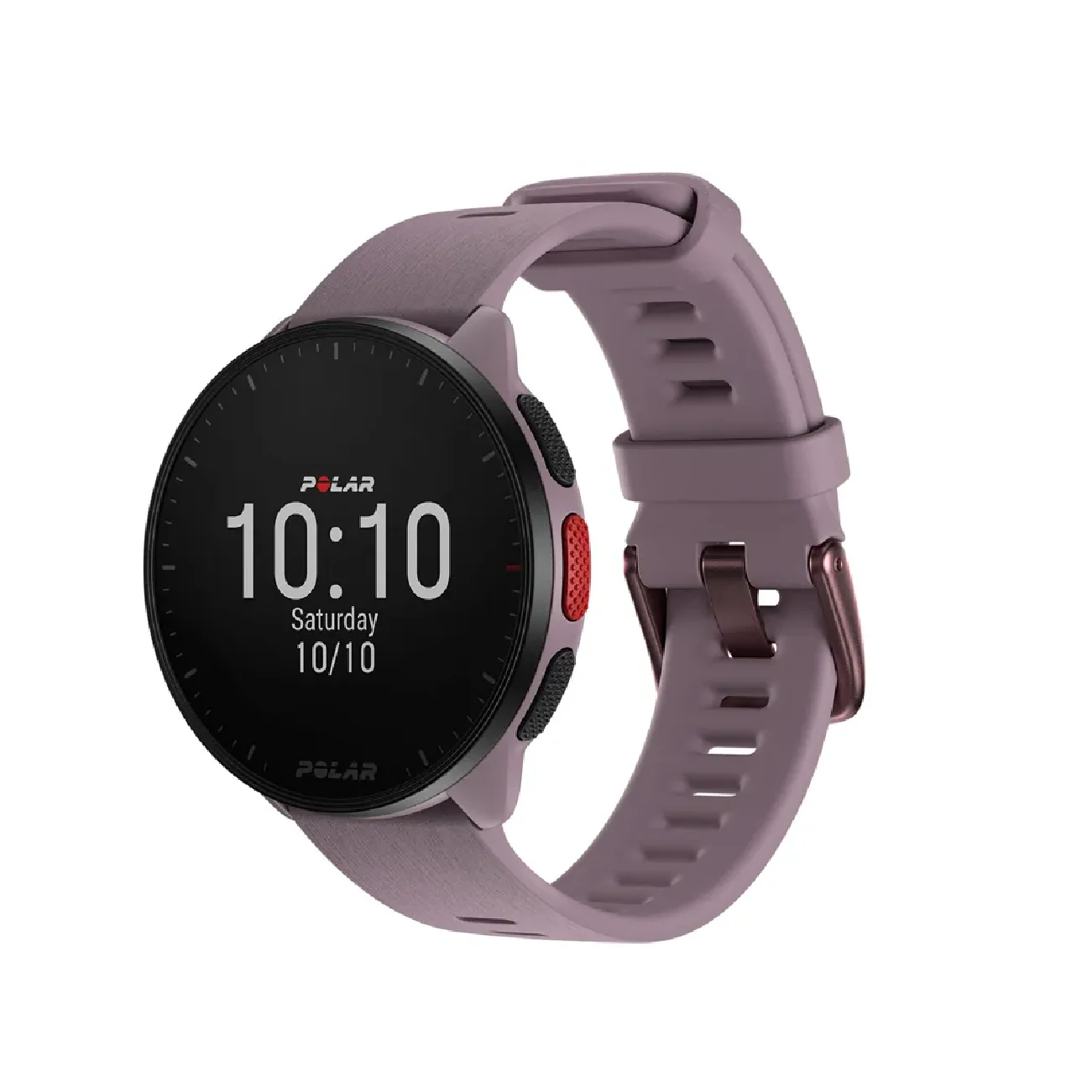 Smart fitness watch with purple band displayed on white background | Polar Philippines