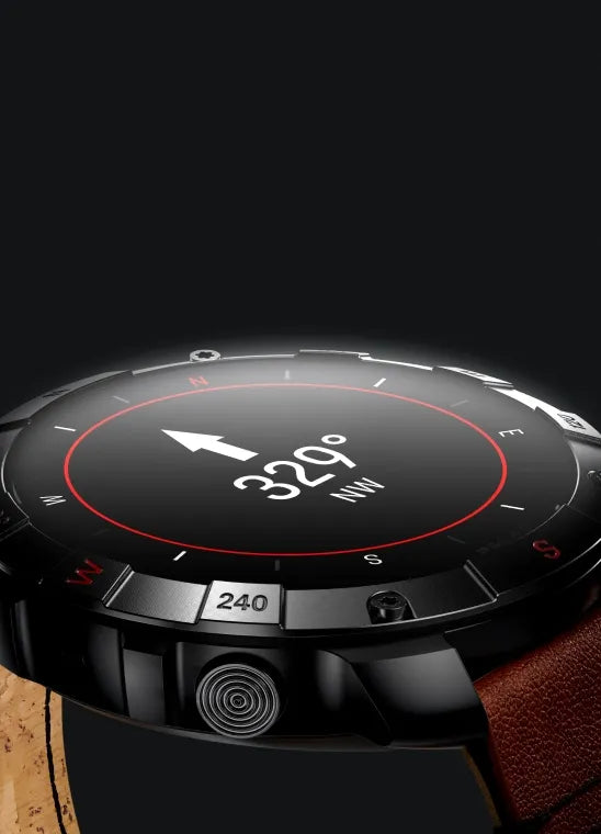 Angled view of smartwatch with compass feature displaying coordinates | Polar Philippines