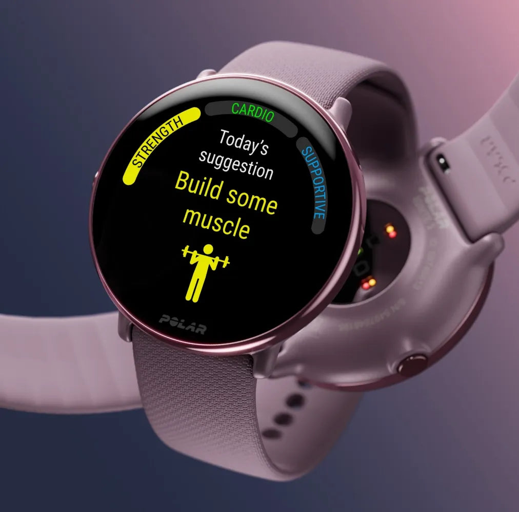 A sports smartwatch showing a daily workout suggestion to build muscle | Polar Philippines