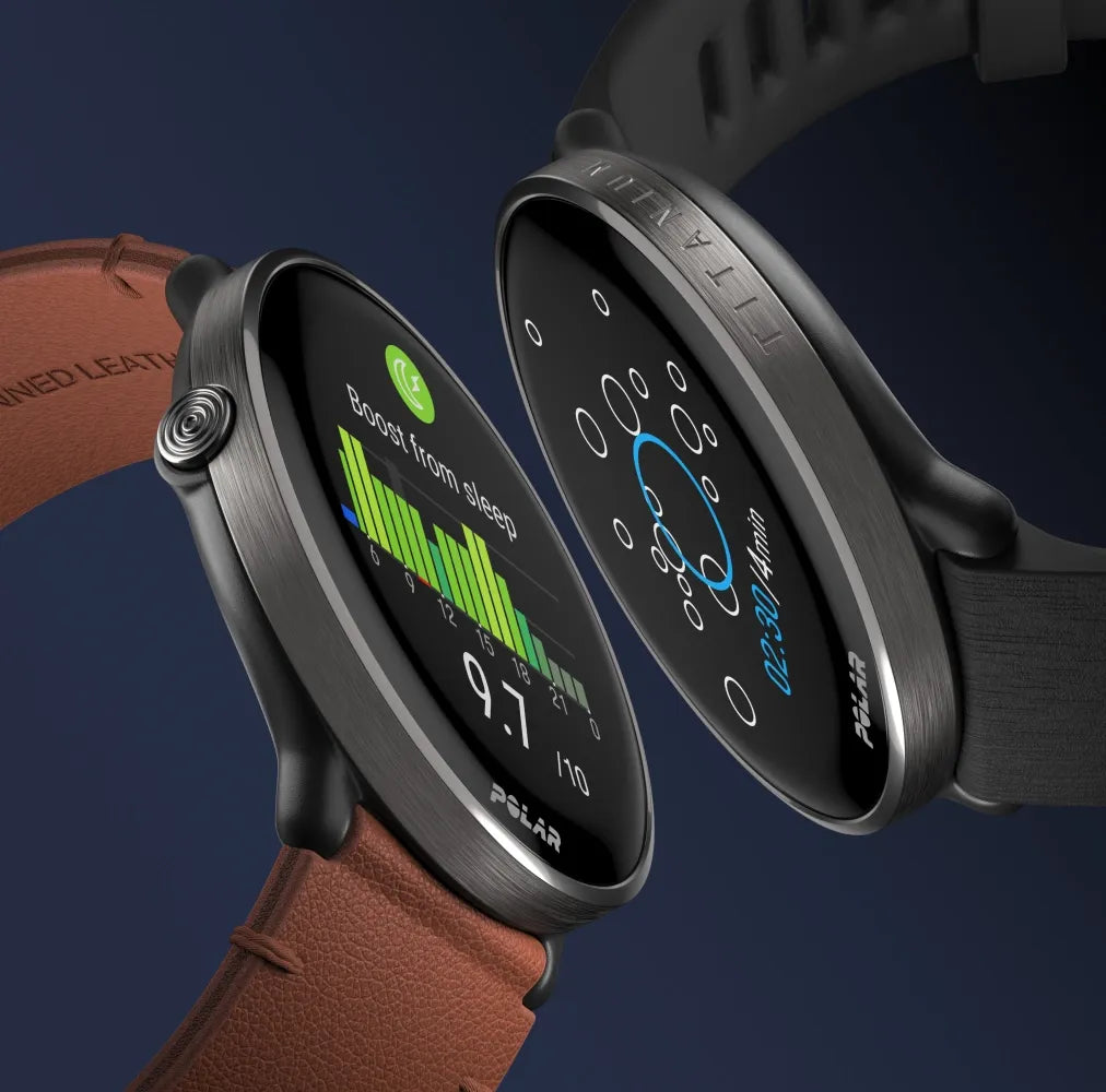 Two smartwatches showcasing sleep insights and ECG features | Polar Philippines