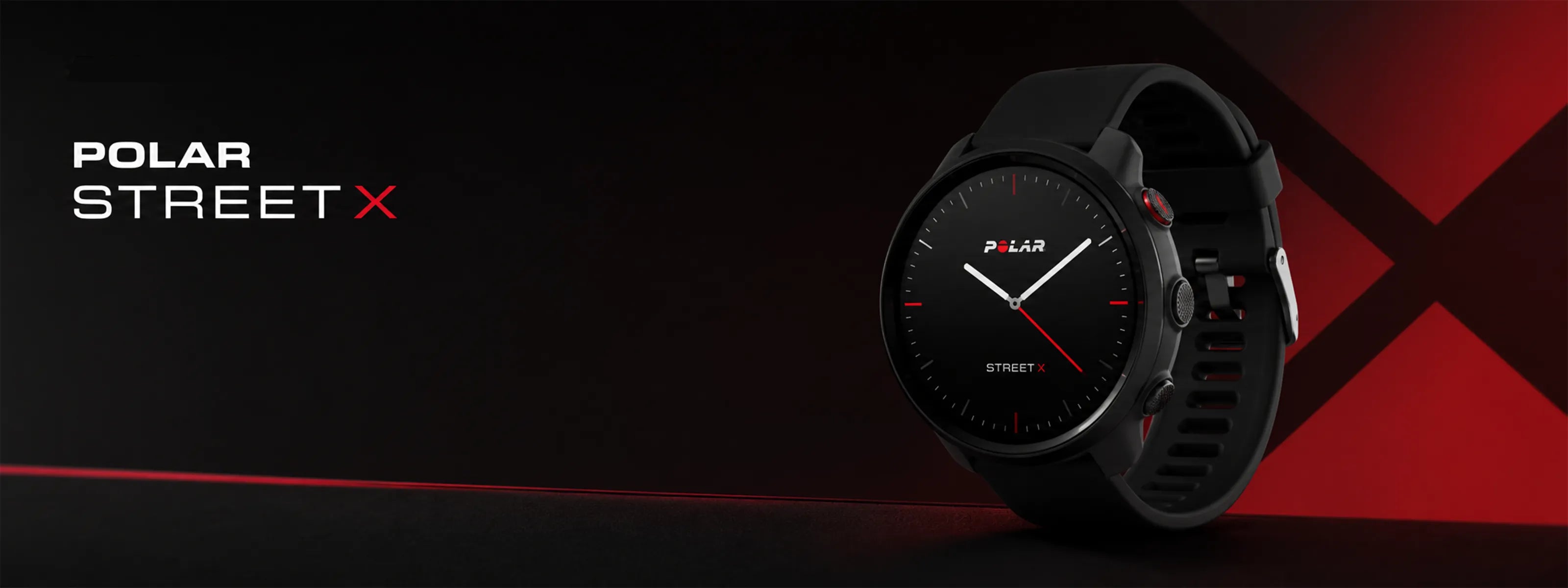 Smartwatch displayed on a dark red background highlighting advanced fitness tracking and health features | Polar Philippines
