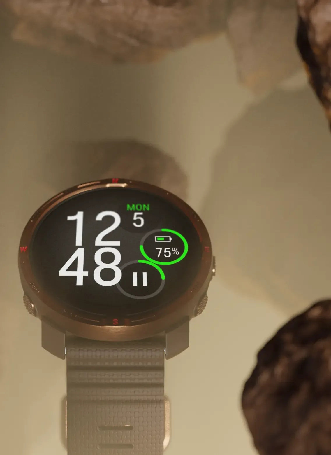 Waterproof sports watch displaying digital time and battery percentage | Polar Philippines