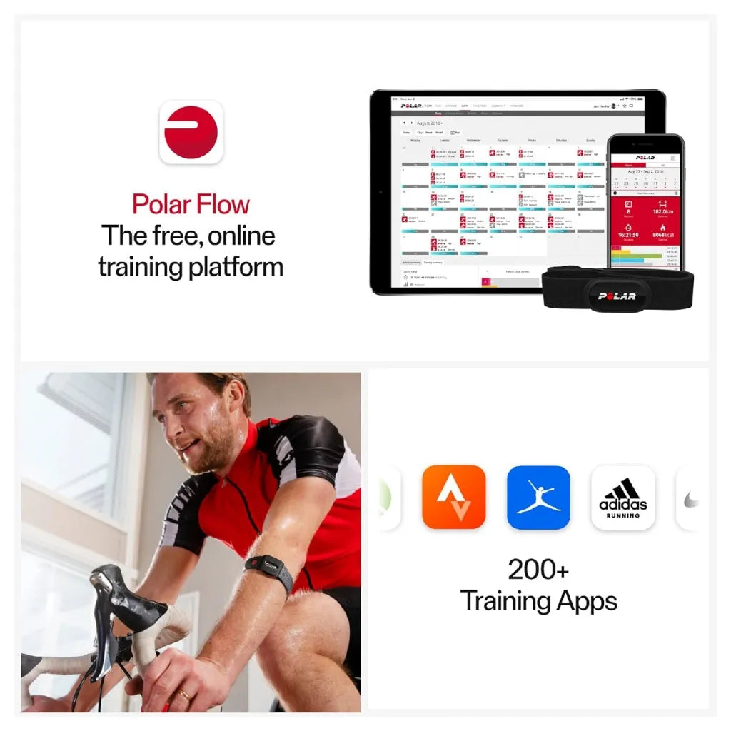 Polar Flow app on tablet and smartphone with cyclist and 200+ training apps | Polar Philippines