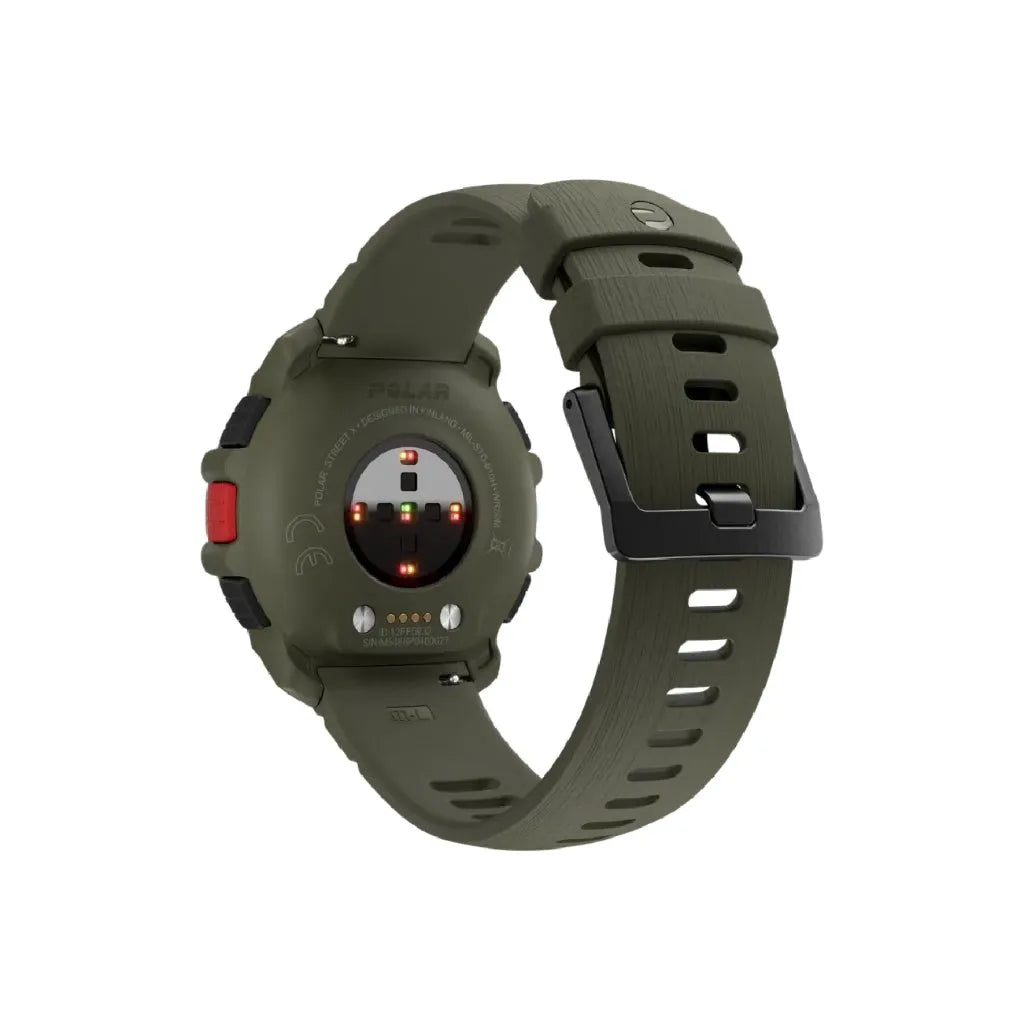 Polar Street X Urban Sports Watch Forest Green Back View | Polar Philippines